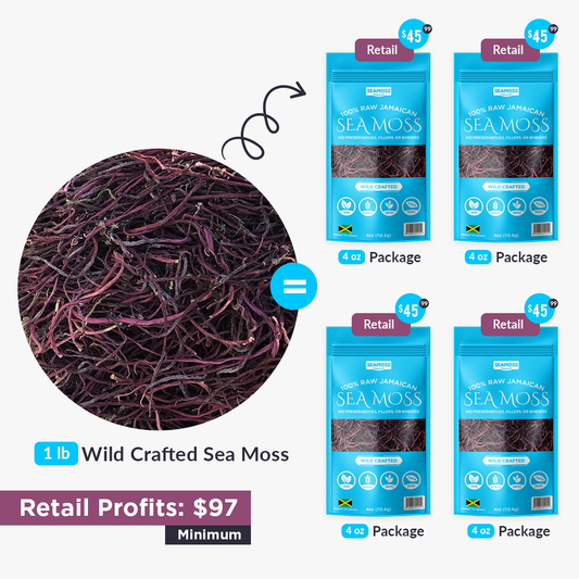 Wildcrafted Jamaican Purple Sea Moss (Wholesale)